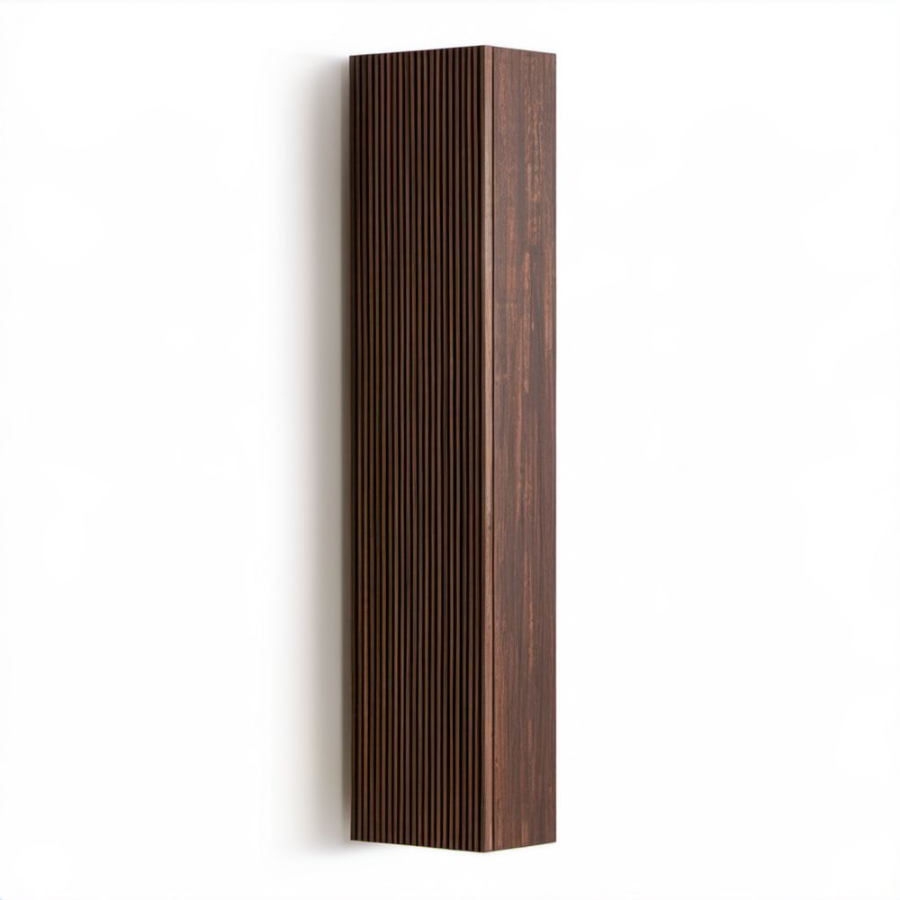 Wisząca szafka z płyty MDF, ciemnobrązowa, 160 × 30 × 25 cm
