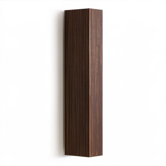 Wisząca szafka z płyty MDF, ciemnobrązowa, 160 × 30 × 25 cm