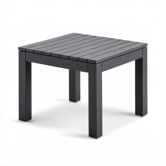 Kwadratowy stół ogrodowy aluminiowy antracytowy 80 × 80 × 74 cm